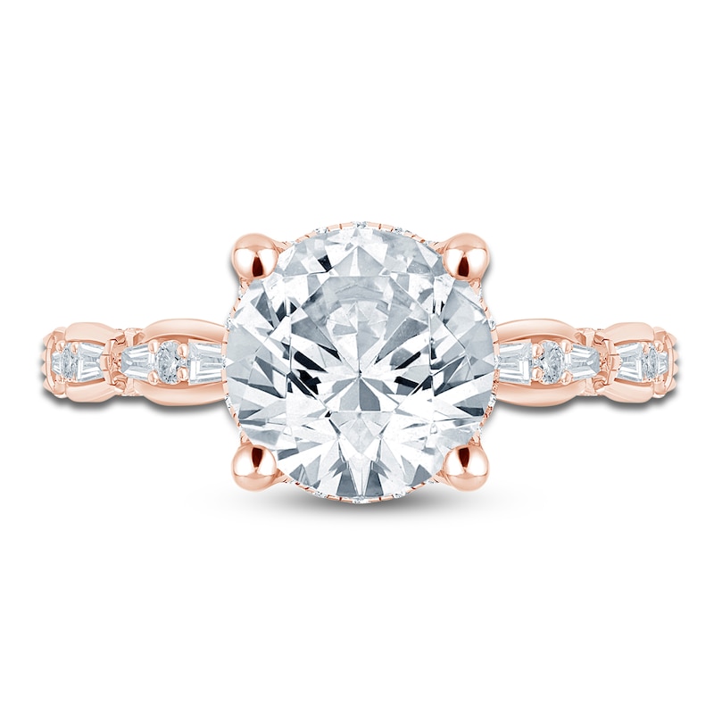 Main Image 3 of Pnina Tornai Lab-Created Diamond Round-Cut Engagement Ring 4-3/8 ct tw 14K Rose Gold