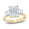 Thumbnail Image 0 of Pnina Tornai Lab-Created Diamond Emerald & Trapezoid-Cut Three-Stone Engagement Ring 5-1/8 ct tw 14K Yellow Gold