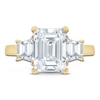 Thumbnail Image 2 of Pnina Tornai Lab-Created Diamond Emerald & Trapezoid-Cut Three-Stone Engagement Ring 5-1/8 ct tw 14K Yellow Gold