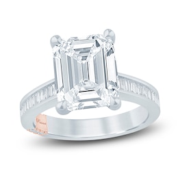 Pnina Tornai Lab-Created Diamond Emerald-Cut Engagement Ring 5-5/8 ct tw 14K White Gold