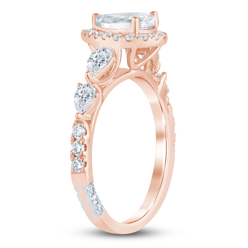 Pnina Tornai Pear-Shaped Lab-Created Diamond Engagement Ring 2 ct tw 14K Rose Gold