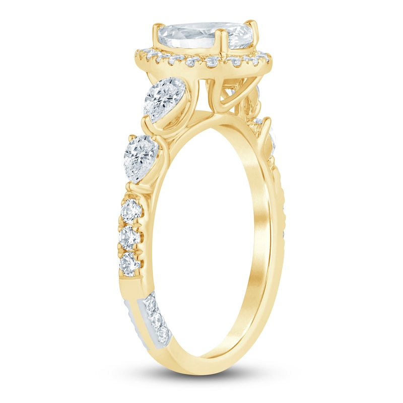 Pnina Tornai Pear-Shaped Lab-Created Engagement Ring 2 ct tw 14K Yellow Gold