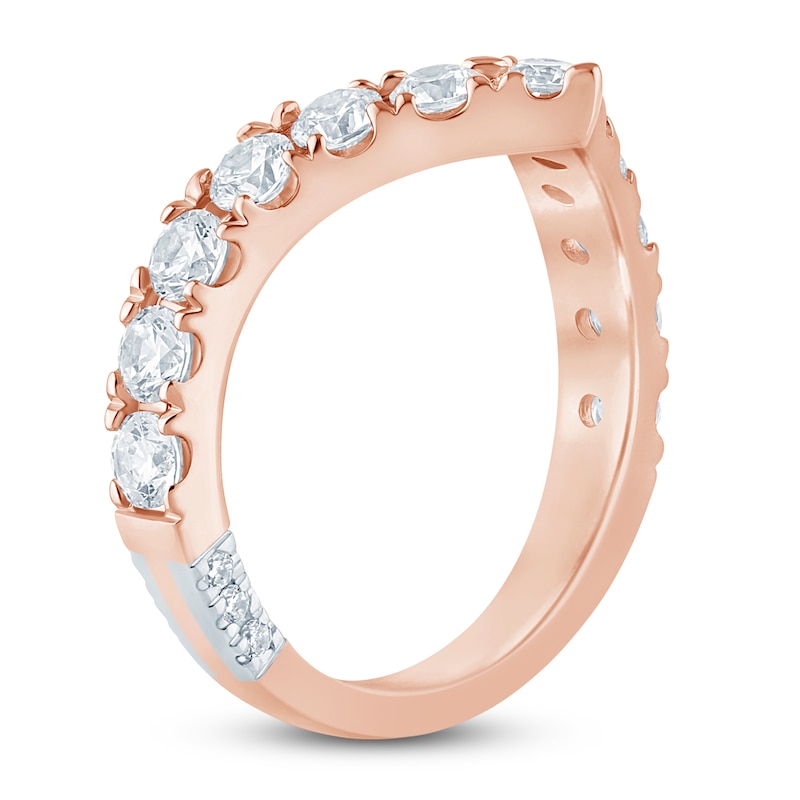 Main Image 2 of Pnina Tornai Lab-Created Diamond Chevron Anniversary Band 1-1/2 ct tw Round 14K Rose Gold