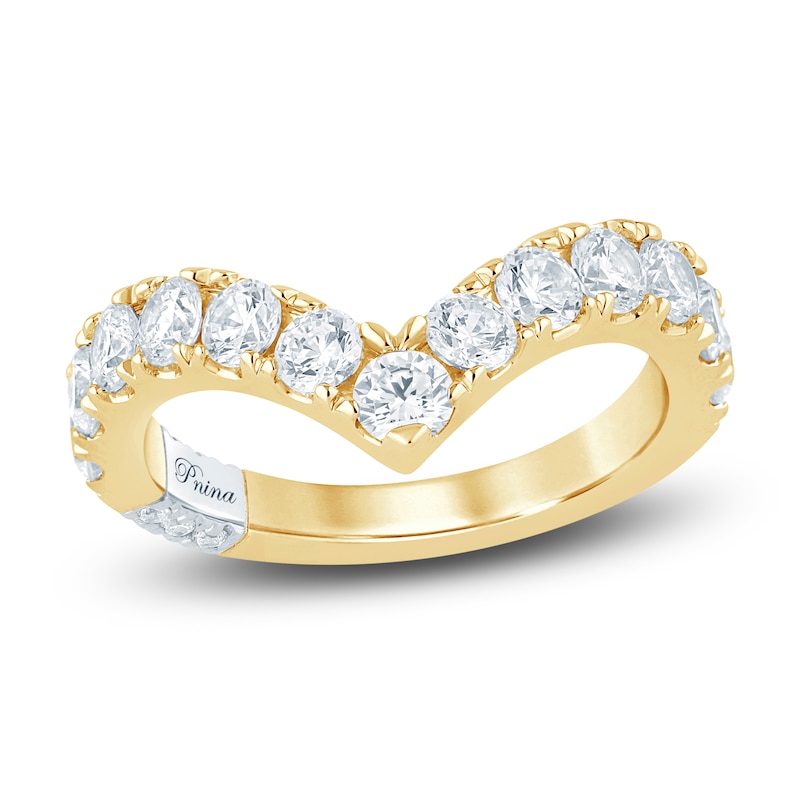 Main Image 1 of Pnina Tornai Lab-Created Diamond Chevron Anniversary Ring 1-1/2 ct tw 14K Yellow Gold