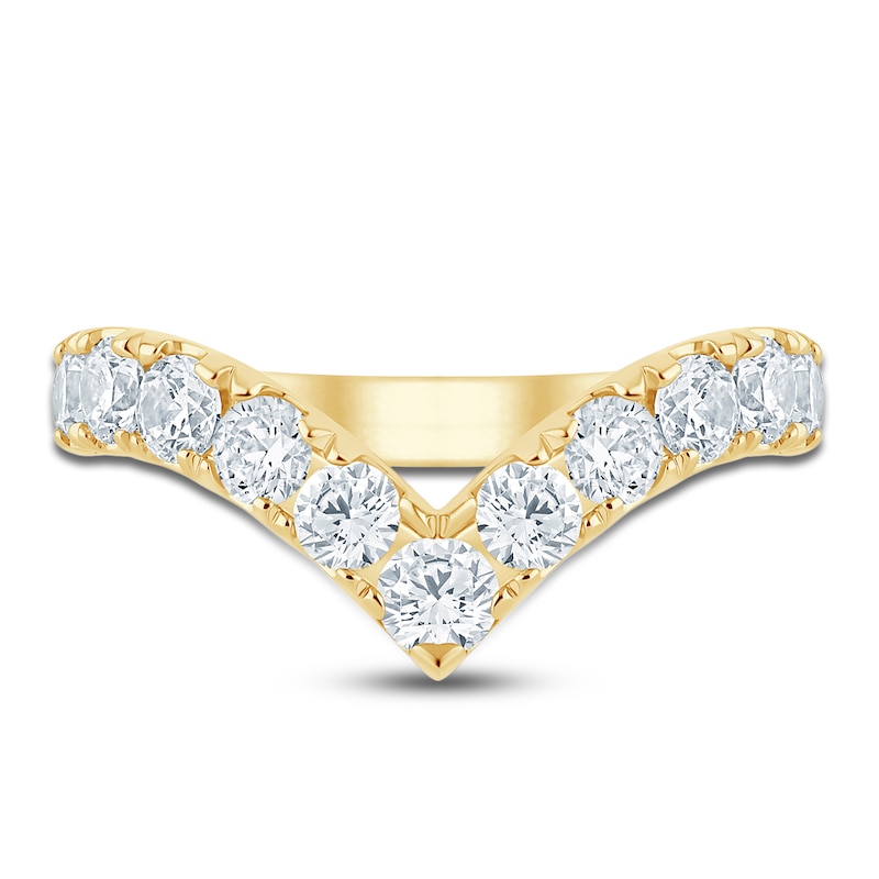 Main Image 3 of Pnina Tornai Lab-Created Diamond Chevron Anniversary Ring 1-1/2 ct tw 14K Yellow Gold