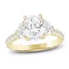 Thumbnail Image 0 of Oval-Cut & Half Moon-Shaped Lab-Created Diamond Three-Stone Engagement Ring 3 ct tw 14K Yellow Gold