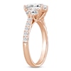 Thumbnail Image 2 of Oval-Cut & Half Moon-Shaped Lab-Created Diamond Three-Stone Engagement Ring 3 ct tw 14K Rose Gold