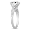 Thumbnail Image 2 of Emerald-Cut & Trapezoid-Cut Lab-Created Diamond Three-Stone Engagement Ring 3 ct tw 14K White Gold