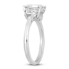 Thumbnail Image 2 of Emerald-Cut & Trapezoid-Cut Lab-Created Diamond Three-Stone Engagement Ring 2-3/4 ct tw 14K White Gold