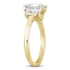 Thumbnail Image 2 of Emerald-Cut & Trapezoid-Cut Lab-Created Diamond Three-Stone Engagement Ring 2-3/4 ct tw 14K Yellow Gold