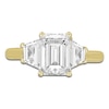 Thumbnail Image 3 of Emerald-Cut & Trapezoid-Cut Lab-Created Diamond Three-Stone Engagement Ring 2-3/4 ct tw 14K Yellow Gold