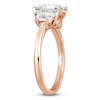 Thumbnail Image 2 of Emerald-Cut & Trapezoid-Cut Lab-Created Diamond Three-Stone Engagement Ring 2-3/4 ct tw 14K Rose Gold