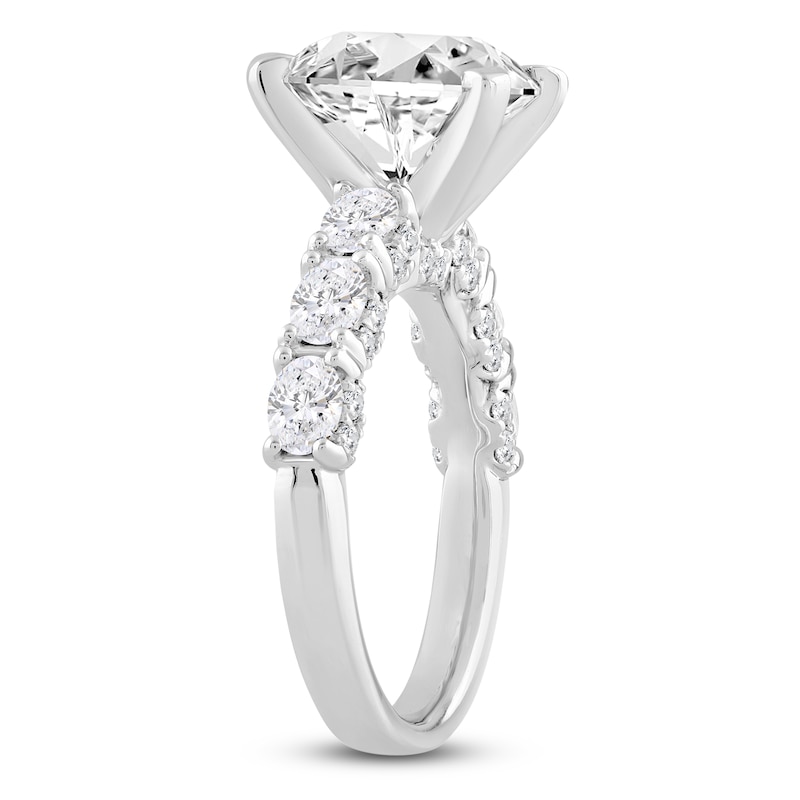 Oval-Cut Lab-Created Diamond Engagement Ring 4-1/2 ct tw 14K White Gold