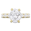 Thumbnail Image 2 of Oval-Cut Lab-Created Diamond Engagement Ring 4-1/2 ct tw 14K Yellow Gold