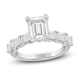 Emerald-Cut Lab-Created Diamond Engagement Ring 4-1/2 ct tw 14K White Gold