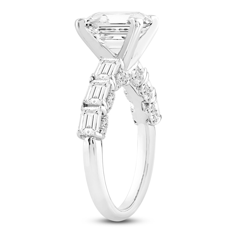 Emerald-Cut Lab-Created Diamond Engagement Ring 4-1/2 ct tw 14K White Gold