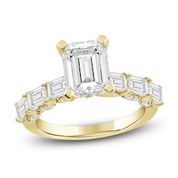 Emerald-Cut Lab-Created Diamond Engagement Ring 4-1/2 ct tw 14K Yellow Gold