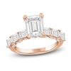 Thumbnail Image 0 of Emerald-Cut Lab-Created Diamond Engagement Ring 4-1/2 ct tw 14K Rose Gold