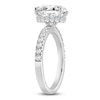 Thumbnail Image 2 of Oval-Cut Lab-Created Diamond Hidden Halo Engagement Ring 2-1/2 ct tw 14K White Gold