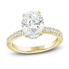 Thumbnail Image 1 of Oval-Cut Lab-Created Diamond Hidden Halo Engagement Ring 2-1/2 ct tw 14K Yellow Gold