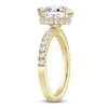 Thumbnail Image 2 of Oval-Cut Lab-Created Diamond Hidden Halo Engagement Ring 2-1/2 ct tw 14K Yellow Gold