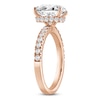 Thumbnail Image 2 of Oval-Cut Lab-Created Diamond Hidden Halo Engagement Ring 2-1/2 ct tw 14K Rose Gold