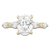 Thumbnail Image 3 of Oval-Cut Lab-Created Diamond Engagement Ring 2-1/2 ct tw 14K Yellow Gold