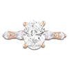 Thumbnail Image 3 of Oval-Cut Lab-Created Diamond Engagement Ring 2-1/2 ct tw 14K Rose Gold