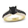 Thumbnail Image 0 of Brilliant Moments Round-Cut Black & White Diamond Engagement Ring 2-1/2 ct tw 14K Yellow Gold