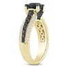 Thumbnail Image 1 of Brilliant Moments Round-Cut Black & White Diamond Engagement Ring 2-1/2 ct tw 14K Yellow Gold