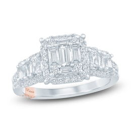 Pnina Tornai Baguette & Round-Cut Multi-Diamond Engagement Ring 1-3/8 ct tw 14K White Gold