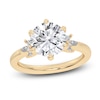 Thumbnail Image 0 of Lab-Created Round-Cut Diamond Floral Engagement Ring 3-1/5 ct tw 14K Yellow Gold