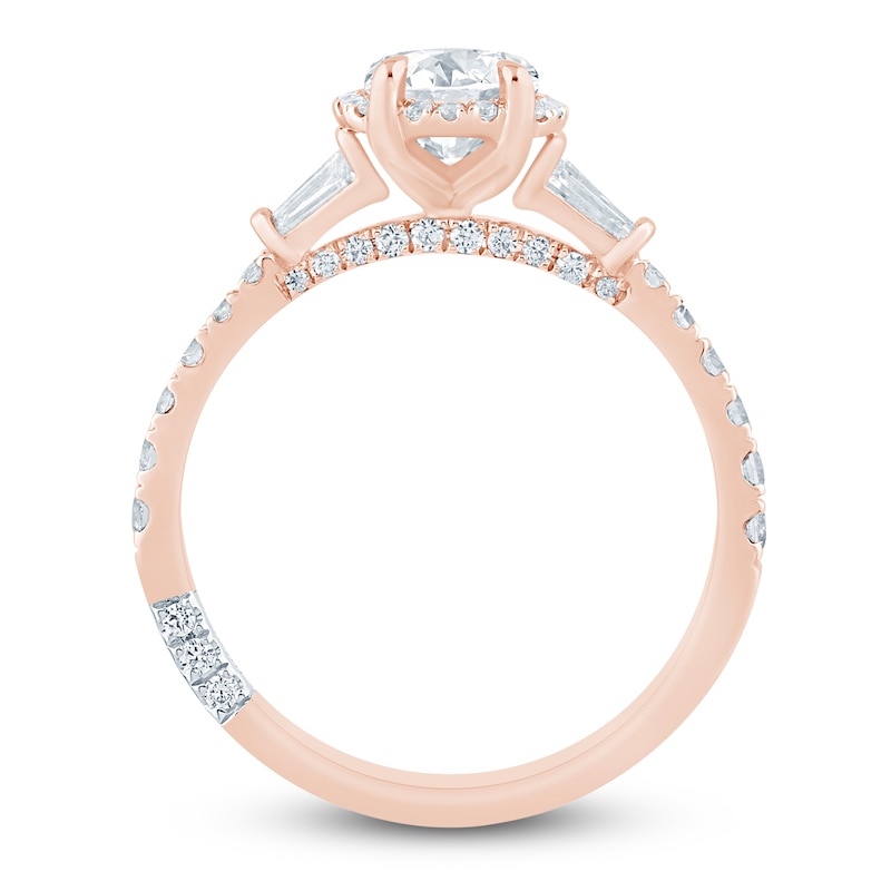 Pnina Tornai Couture Pear-Shaped Diamond Halo Engagement Ring 1-5/8 ct tw 18K Rose Gold