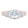 Thumbnail Image 2 of Pnina Tornai Couture Round-Cut Diamond Three-Stone Engagement Ring 3 ct tw 18K Rose Gold