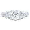 Thumbnail Image 2 of Pnina Tornai Couture Round-Cut Diamond Three-Stone Engagement Ring 3 ct tw 18K White Gold