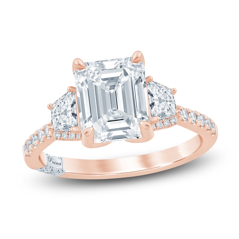 Pnina Tornai Couture Radiant-Cut Diamond Engagement Ring 2-1/2 ct tw 18K Rose Gold