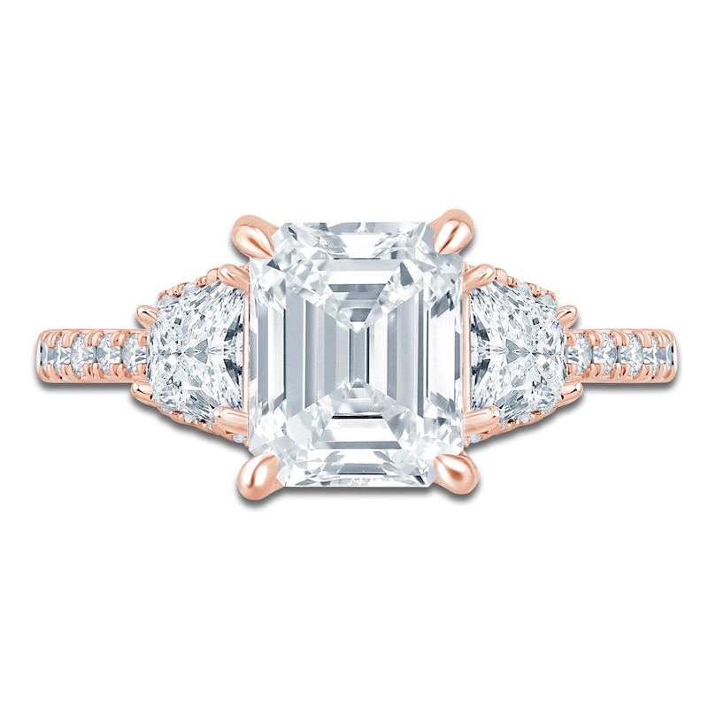 Pnina Tornai Couture Radiant-Cut Diamond Engagement Ring 2-1/2 ct tw 18K Rose Gold