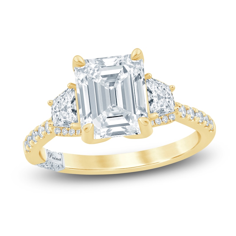 Pnina Tornai Couture Radiant-Cut Diamond Engagement Ring 2-1/2 ct tw 18K Yellow Gold