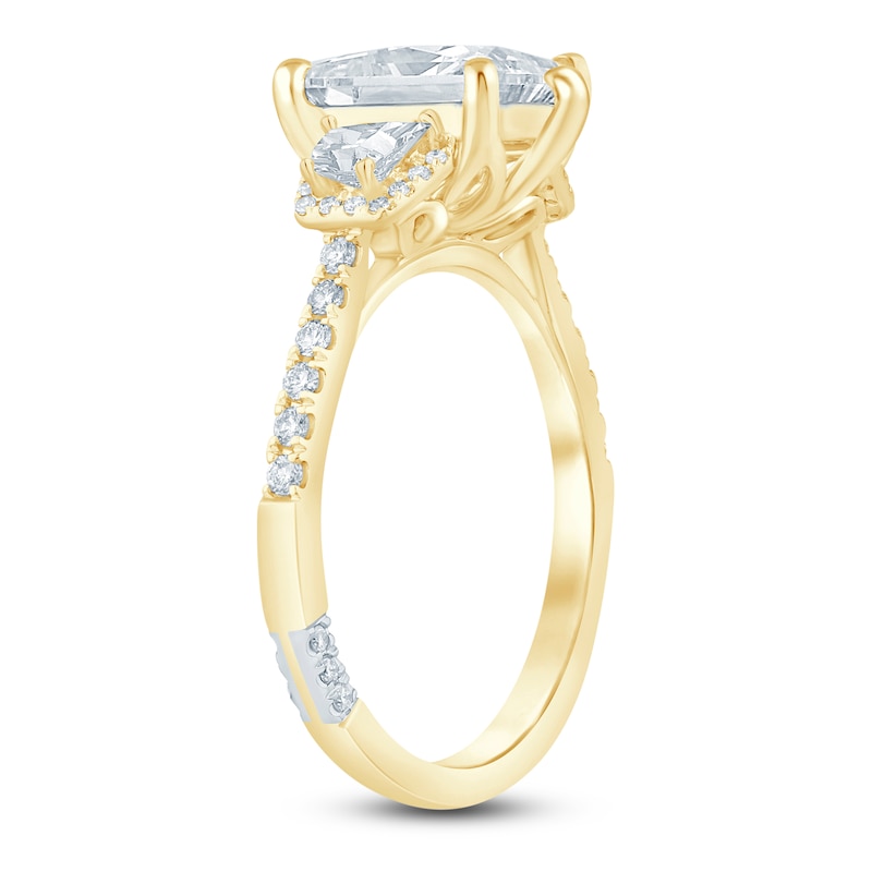 Pnina Tornai Couture Radiant-Cut Diamond Engagement Ring 2-1/2 ct tw 18K Yellow Gold