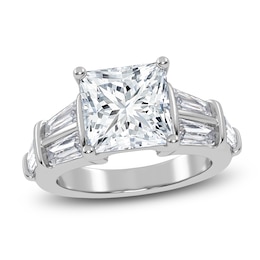 Princess-Cut Lab-Created Diamond Engagement Ring 4-1/2 ct tw 14K White Gold