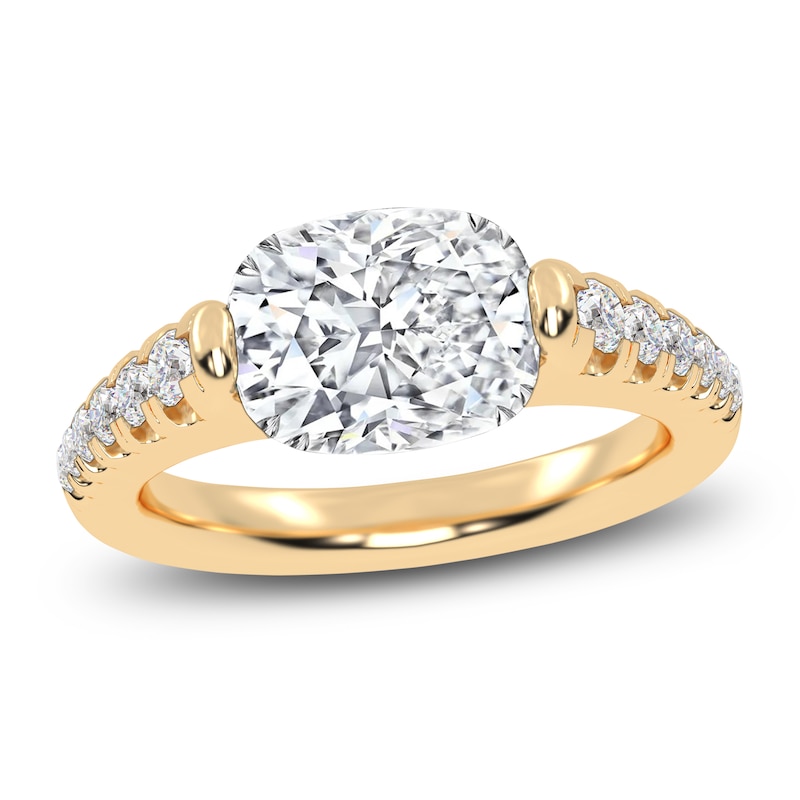 Main Image 1 of Elongated Cushion-Cut Created By Jared Studio Lab-Created Diamond Engagement Ring 2-1/3 ct tw 14K Yellow Gold