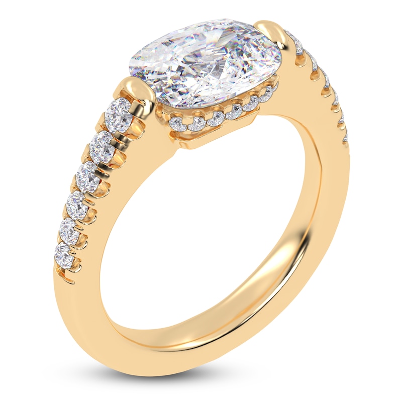 Main Image 2 of Elongated Cushion-Cut Created By Jared Studio Lab-Created Diamond Engagement Ring 2-1/3 ct tw 14K Yellow Gold