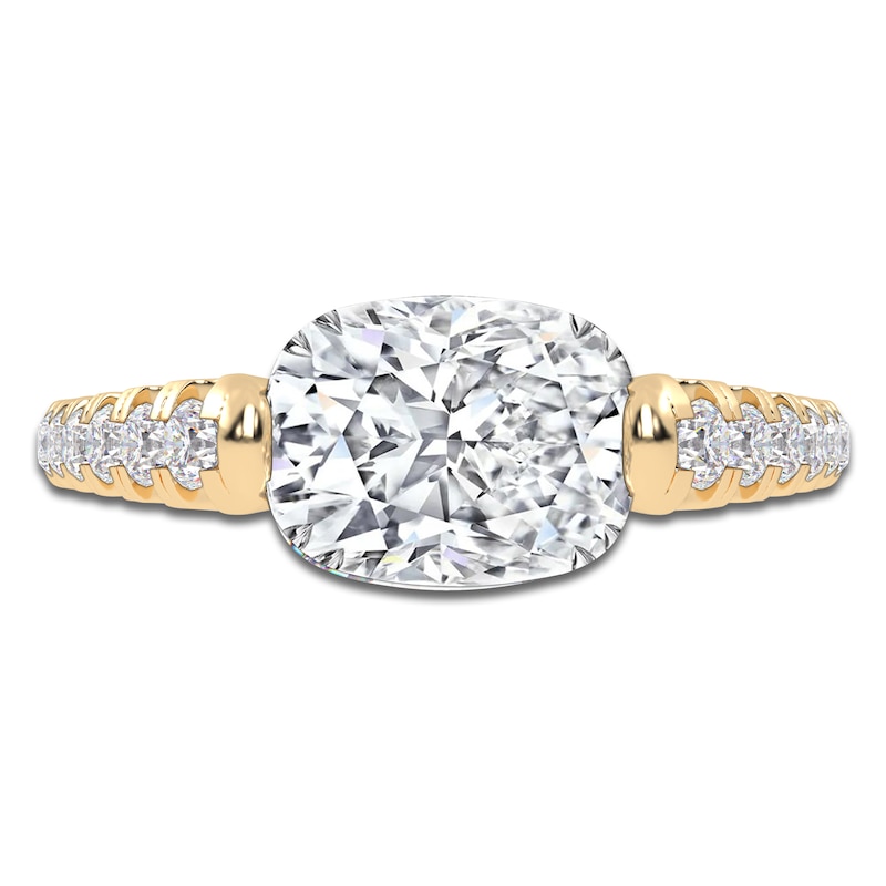 Main Image 3 of Elongated Cushion-Cut Created By Jared Studio Lab-Created Diamond Engagement Ring 2-1/3 ct tw 14K Yellow Gold