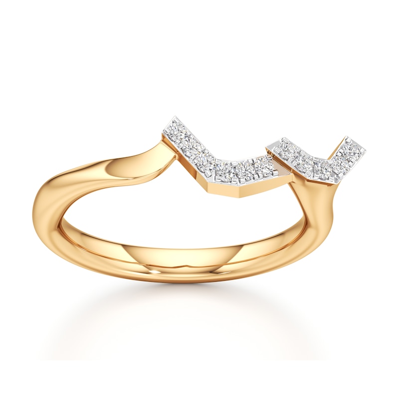 Main Image 1 of J'Lure Lab-Created Diamond Wedding Band 1/8 ct tw 18K Yellow Gold