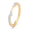 Thumbnail Image 4 of J'Lure Lab-Created Diamond Angled Contour Wedding Band 1/6 ct tw 18K Yellow Gold