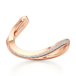 J'Lure Lab-Created Diamond Contour Wedding Band 1/6 ct tw 18K Rose Gold