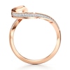 Thumbnail Image 2 of J'Lure Lab-Created Diamond Contour Wedding Band 1/6 ct tw 18K Rose Gold