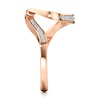 Thumbnail Image 3 of J'Lure Lab-Created Diamond Contour Wedding Band 1/6 ct tw 18K Rose Gold