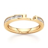 Thumbnail Image 1 of J'Lure Baguette-Cut Lab-Created Diamond Contour Wedding Band 3/8 ct tw 18K Yellow Gold