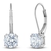 Thumbnail Image 2 of Round-Cut Lab-Created Diamond Solitaire Drop Earrings 2 ct tw 14K White Gold (SI2/F)